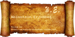 Weinstein Erzsébet névjegykártya